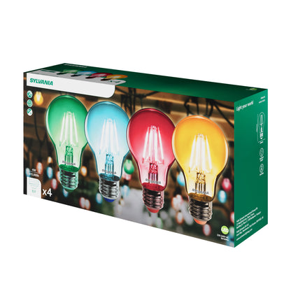 Sylvania ToLedo Retro Chroma LED Filament Light Bulb E27 - Pack of 4