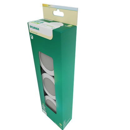 Sylvania SylSpot Neos LED Recessed Spotlight 4.8W 400 Lumens IP65/20 White - Pack of 3