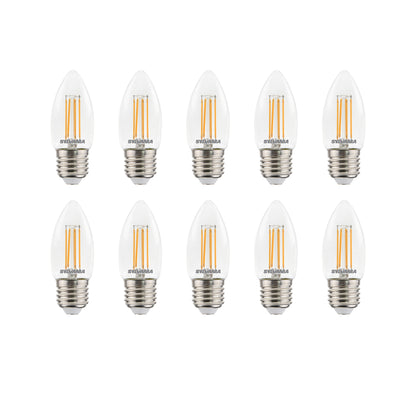 Sylvania ToLEDo Retro Candle E27 4.5W LED Bulb - 10 Pack