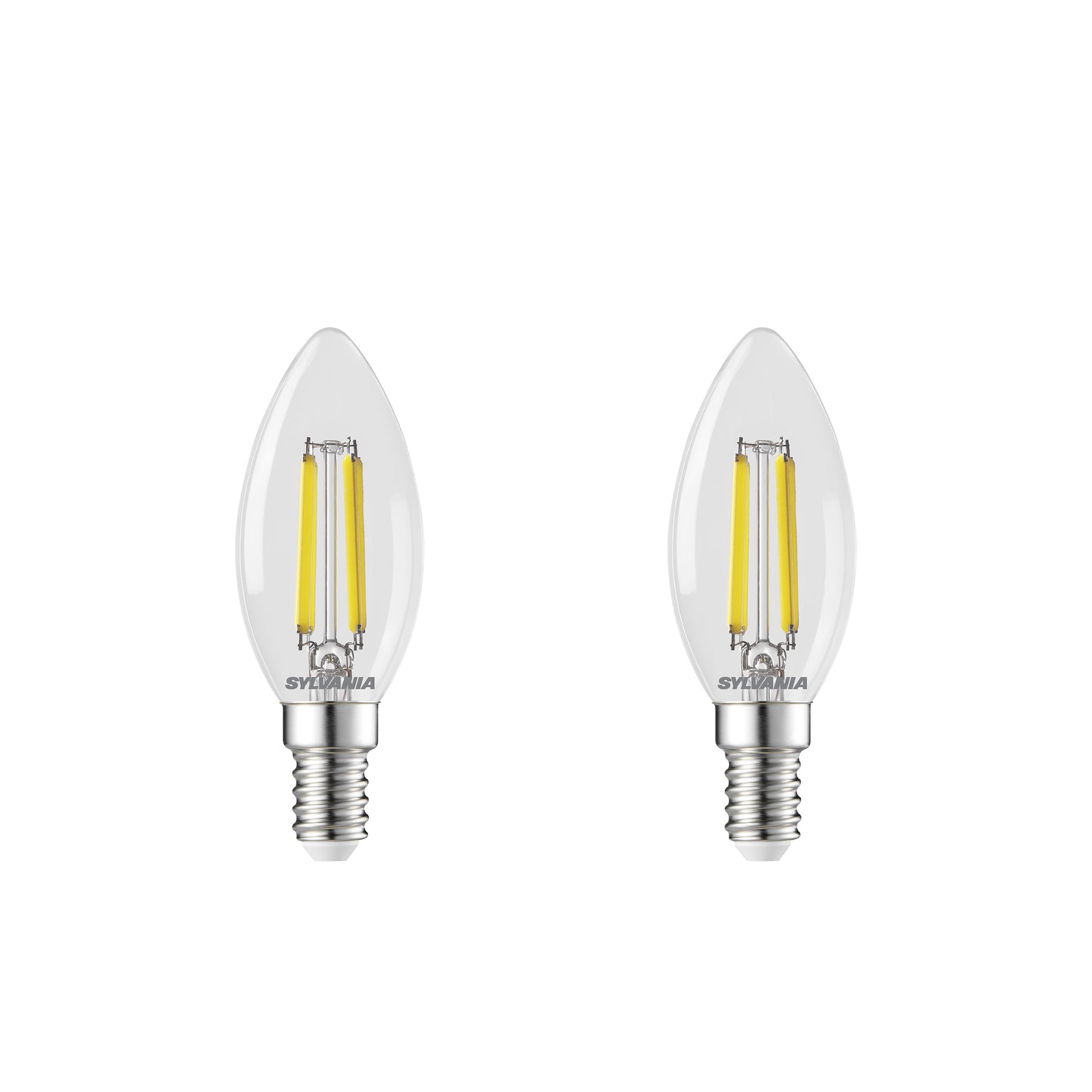 Sylvania Platinum Candle Retro E14 Ultra-Efficient Warm White 2.3W A-Class LED Bulb - 2 Pack