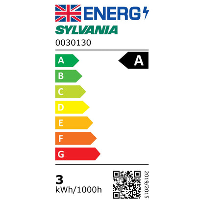 Sylvania Platinum GLS Retro E27 Ultra-Efficient Warm White 4W A-Class LED Bulb - 2 Pack