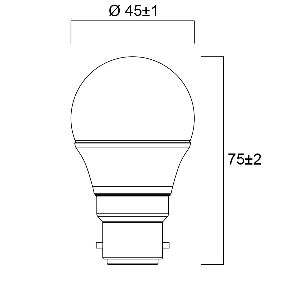 Sylvania ToLEDo Ball Warm White B22 2.5W LED Bulb - 10 Pack