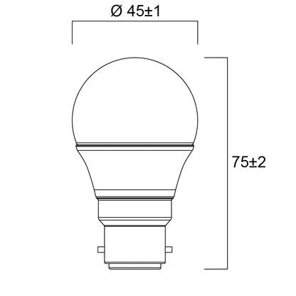 Sylvania ToLEDo Ball Warm White B22 2.5W LED Bulb - 10 Pack