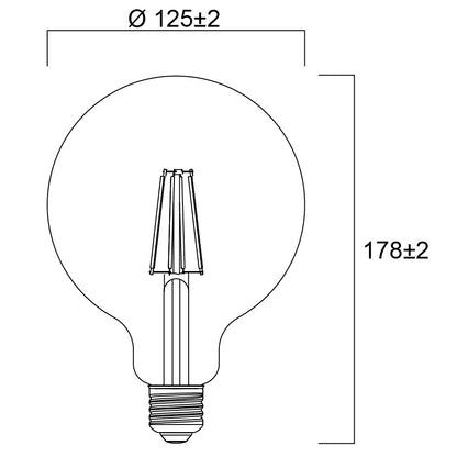 Sylvania Platinum Globe G120 Retro E27 Ultra-Efficient Warm White 4W A-Class LED Bulb